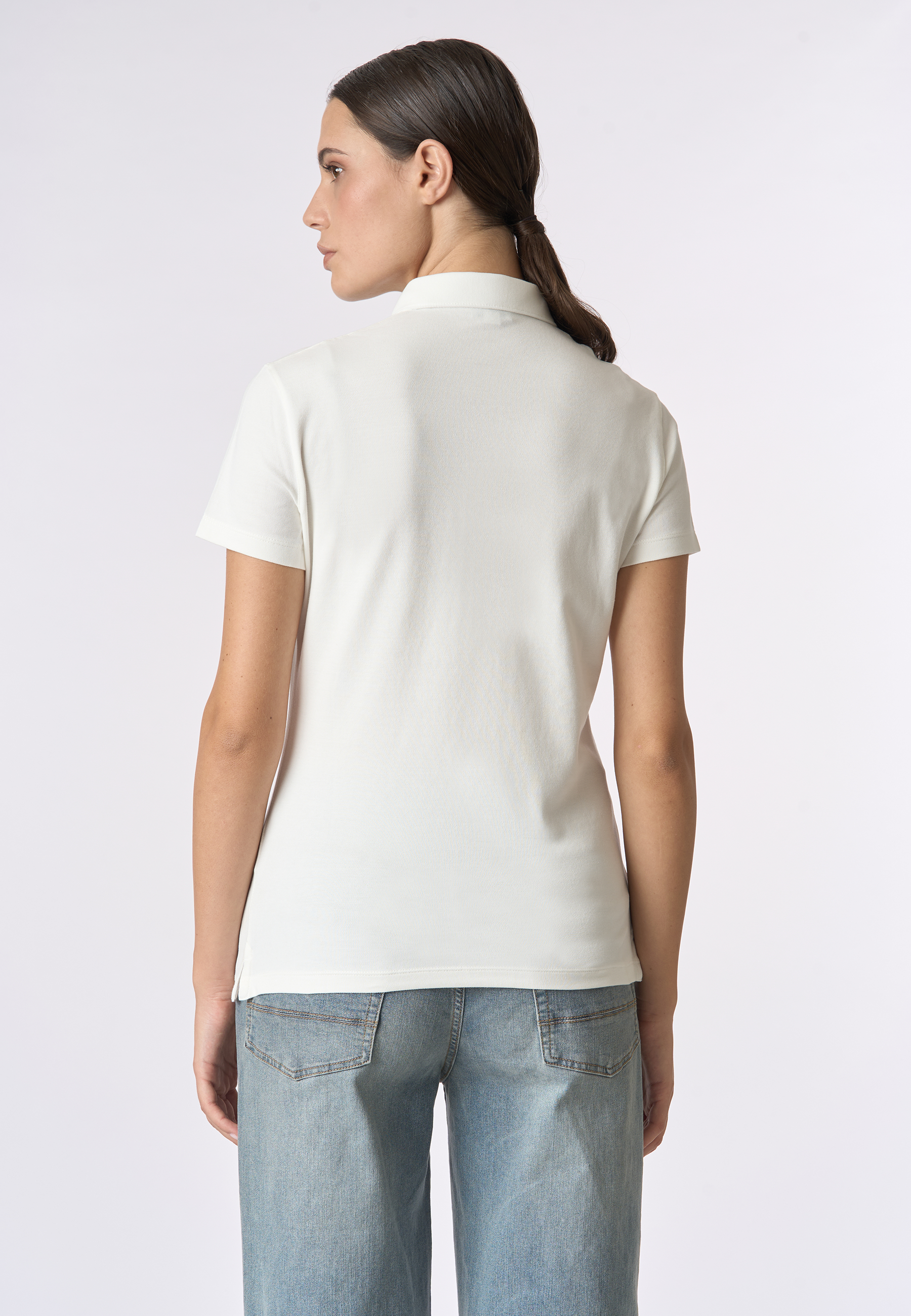 Polo shirt a maniche corte micro piquet stretch