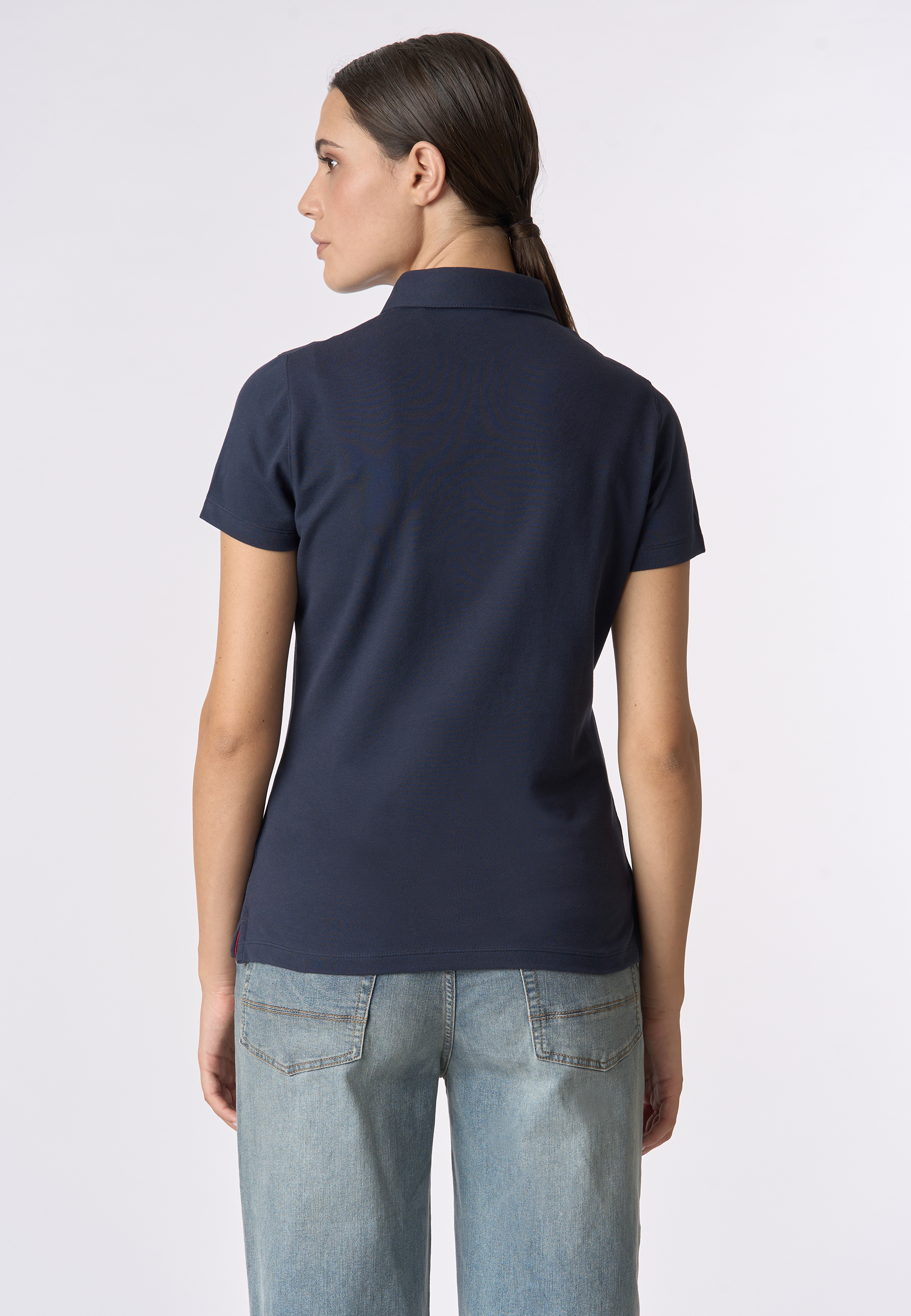 Polo shirt da donna in cotone stretch micropiquet