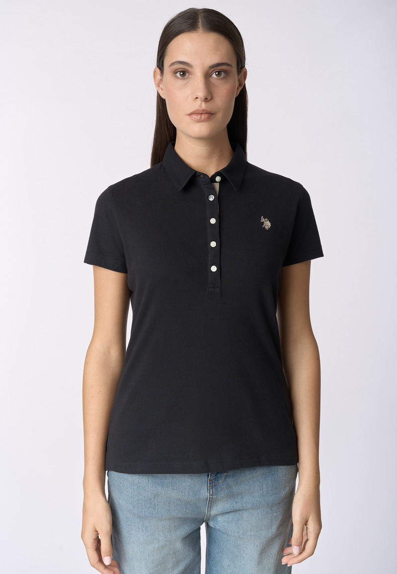 Polo shirt a maniche corte micro piquet stretch