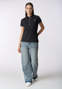 Polo shirt da donna in cotone stretch micropiquet