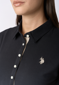 Polo shirt da donna in cotone stretch micropiquet
