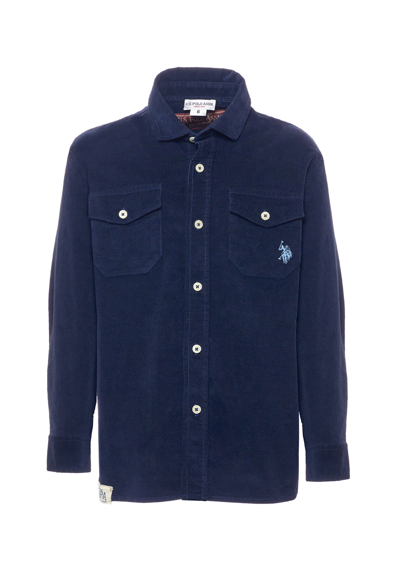 Camicia da bambino in velluto