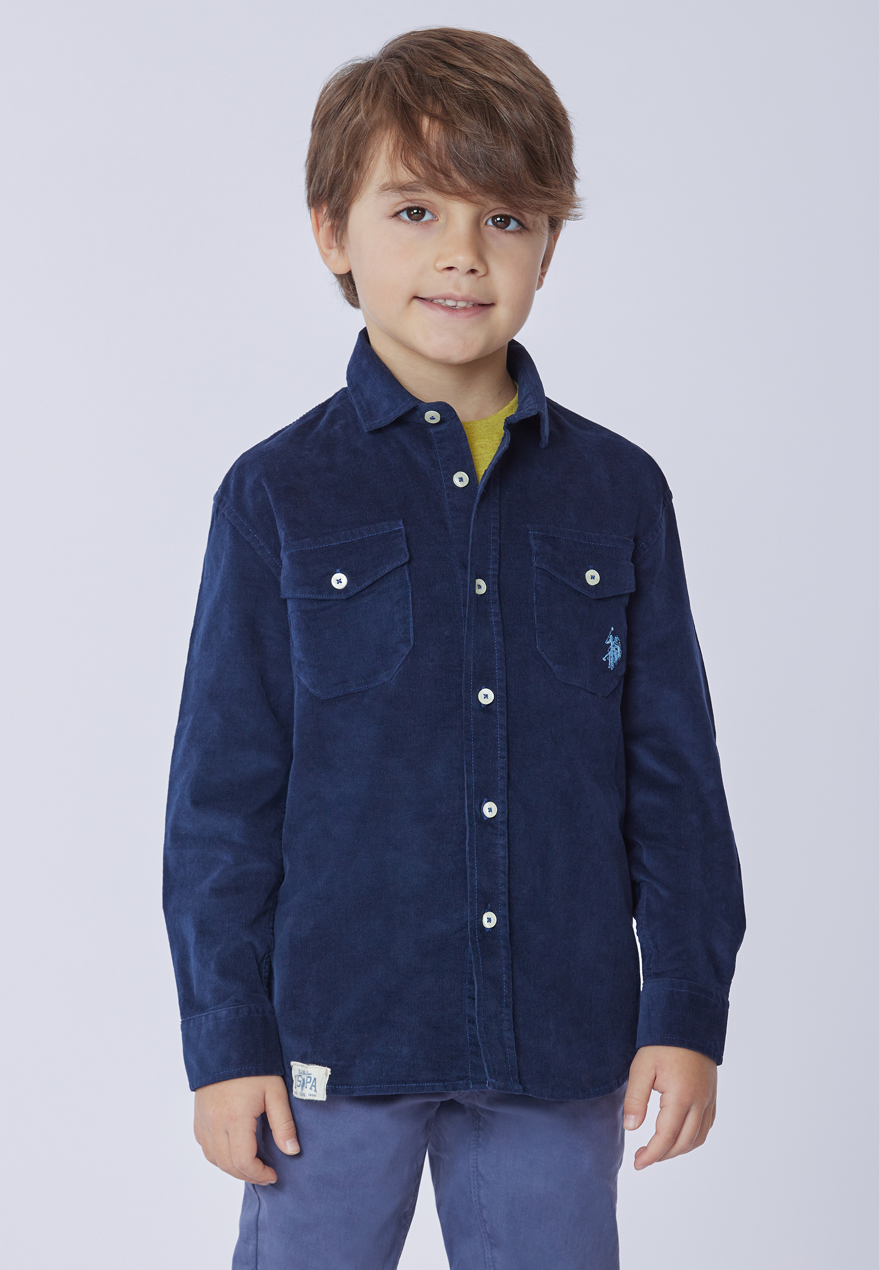 Camicia da bambino in velluto