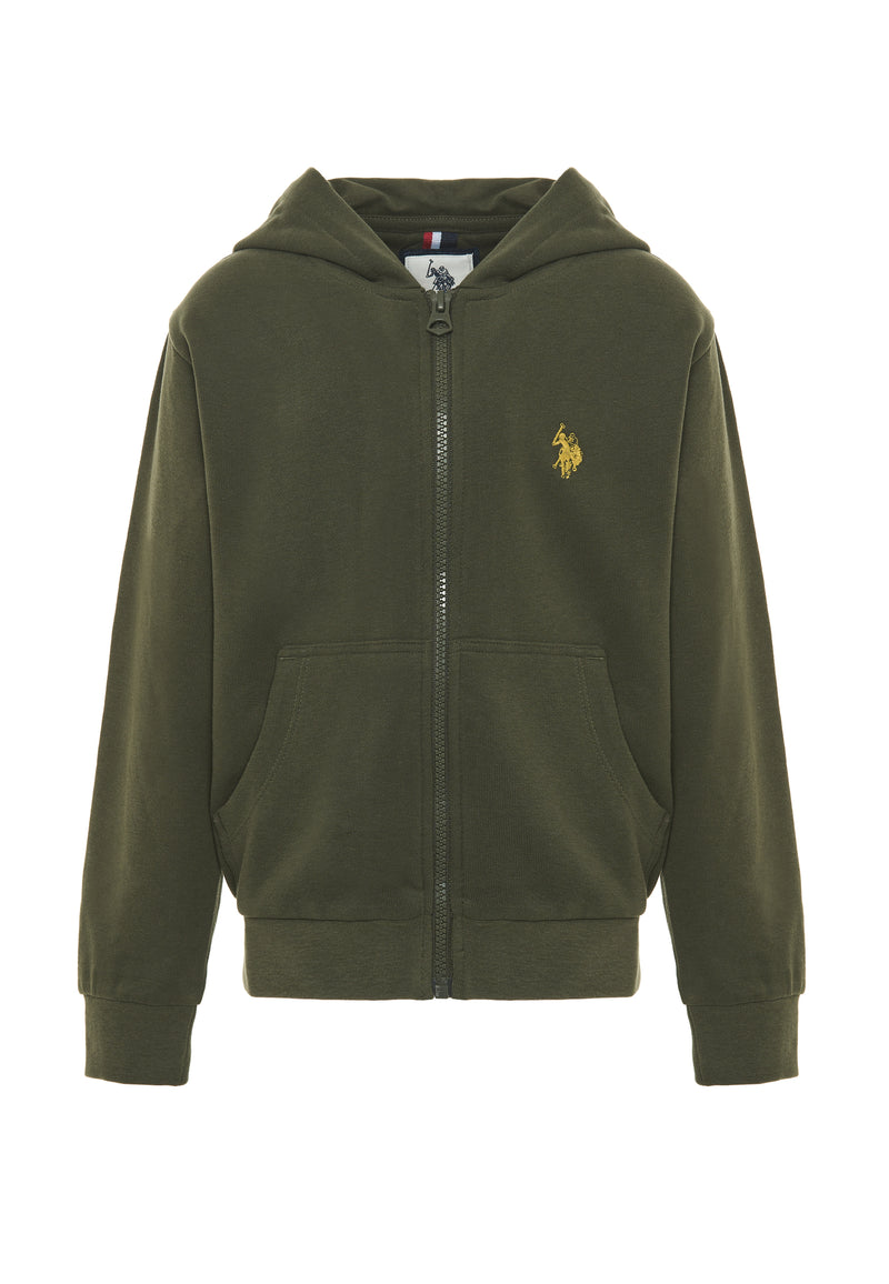 Felpa con cappuccio e chiusura zip