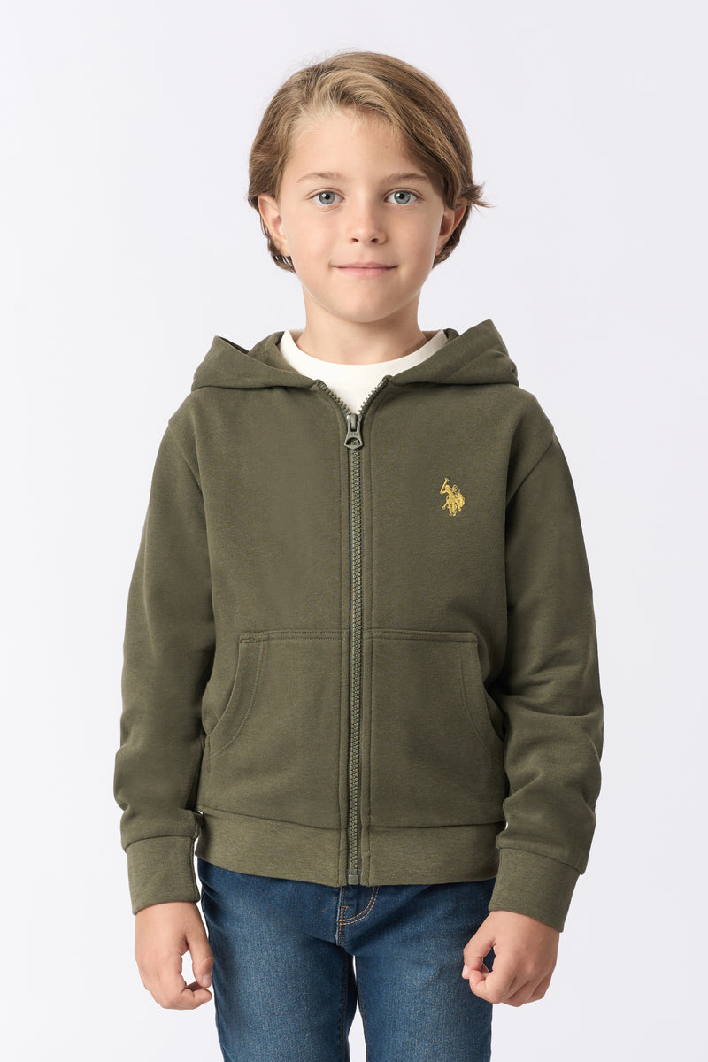 Felpa con cappuccio e chiusura zip