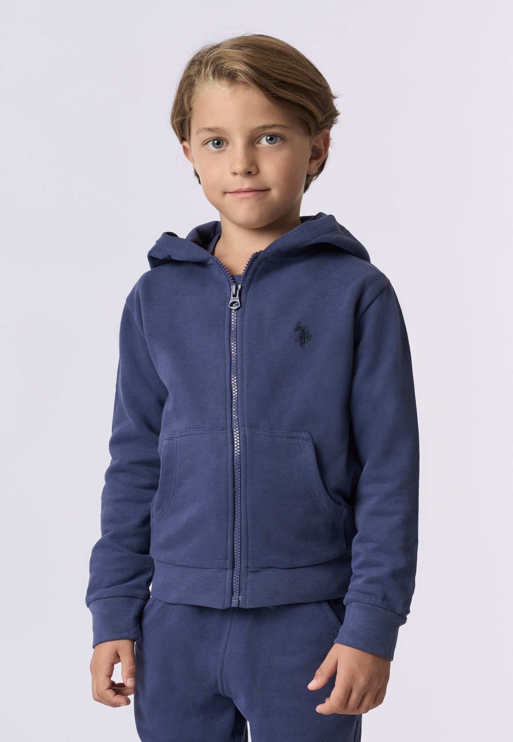 Felpa con cappuccio e chiusura zip