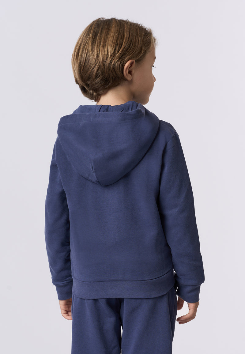 Felpa con cappuccio e chiusura zip