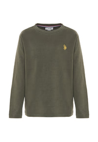 T-shirt a maniche lunghe in cotone heavy jersey