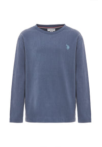 T-shirt a maniche lunghe in cotone heavy jersey