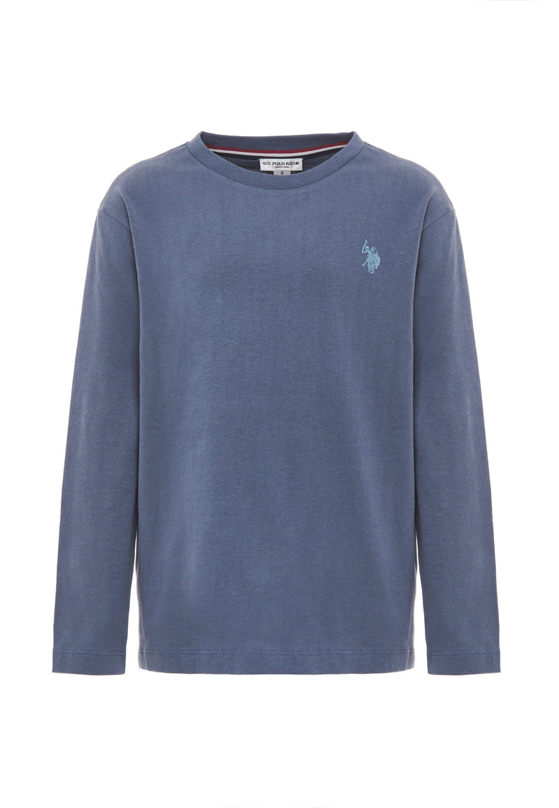 T-shirt a maniche lunghe in cotone heavy jersey