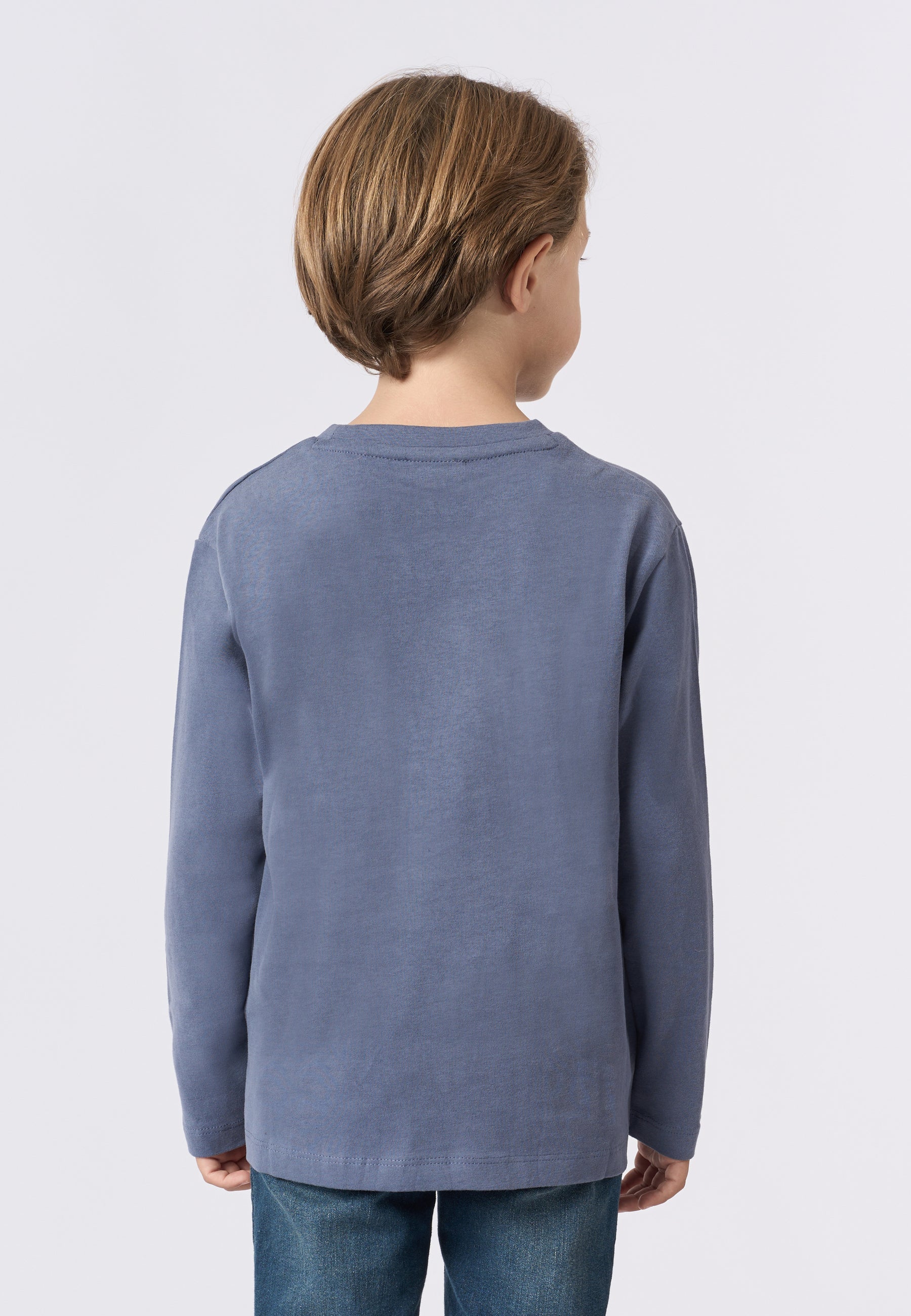 T-shirt a maniche lunghe in cotone heavy jersey