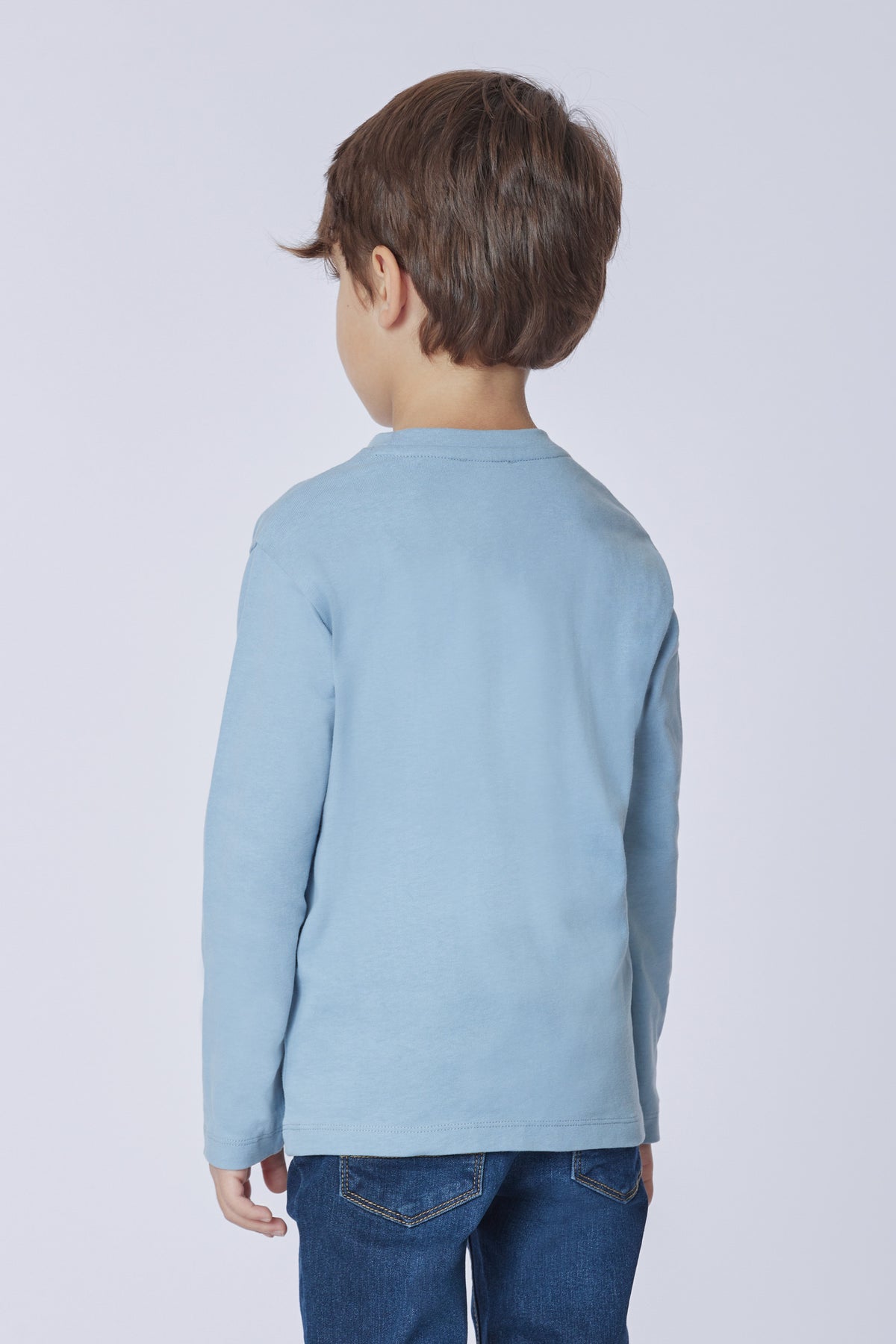 T-shirt a maniche lunghe in cotone heavy jersey con stampa
