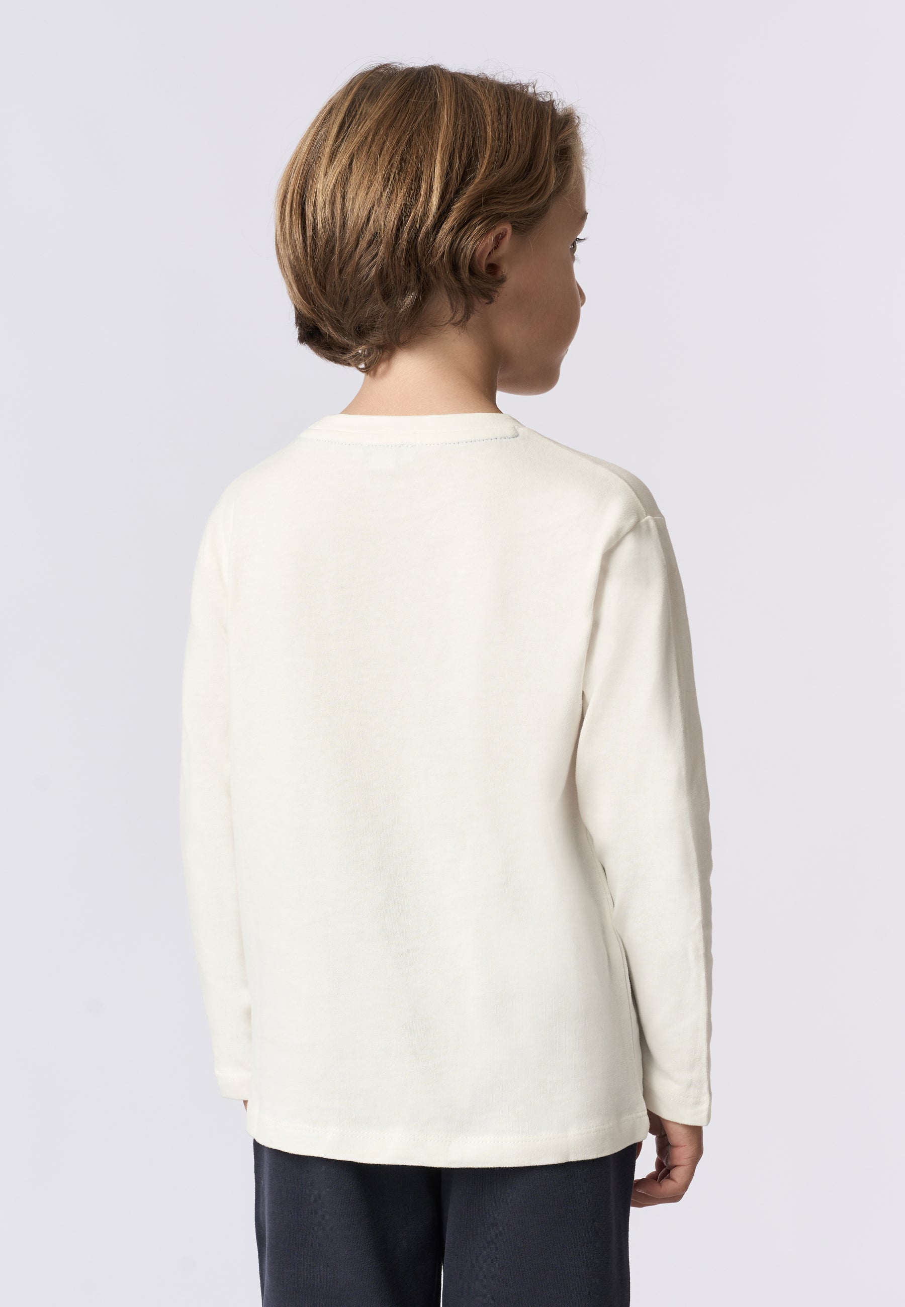 T-shirt a maniche lunghe in cotone heavy jersey con stampa