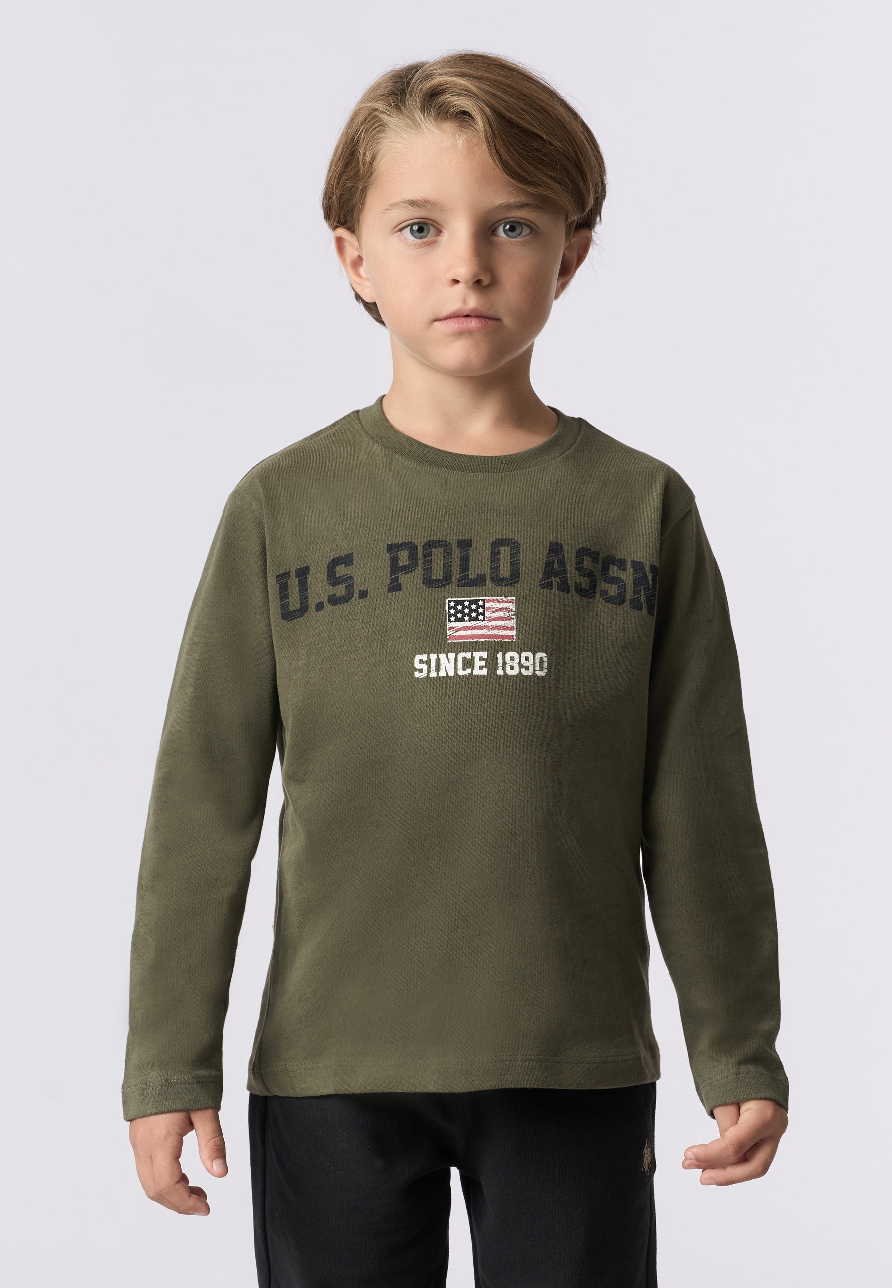 T-shirt a maniche lunghe in cotone heavy jersey con stampa