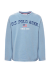 T-shirt a maniche lunghe in cotone heavy jersey con stampa