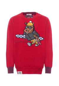 Maglia girocollo con disegno