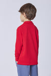 Polo shirt a maniche lunghe in cotone piquet
