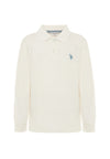 Polo shirt a maniche lunghe in cotone piquet