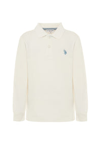 Polo shirt a maniche lunghe in cotone piquet