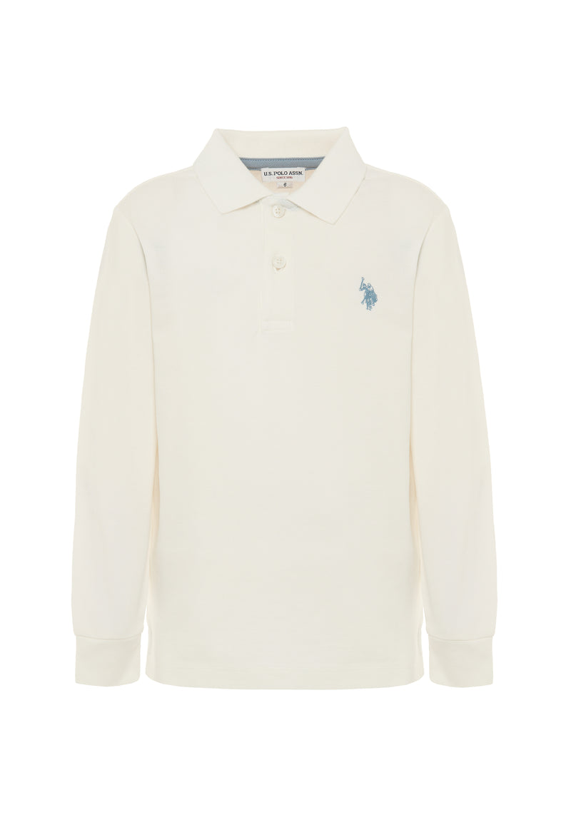 Polo shirt a maniche lunghe in cotone piquet