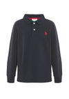 Polo shirt a maniche lunghe in cotone piquet