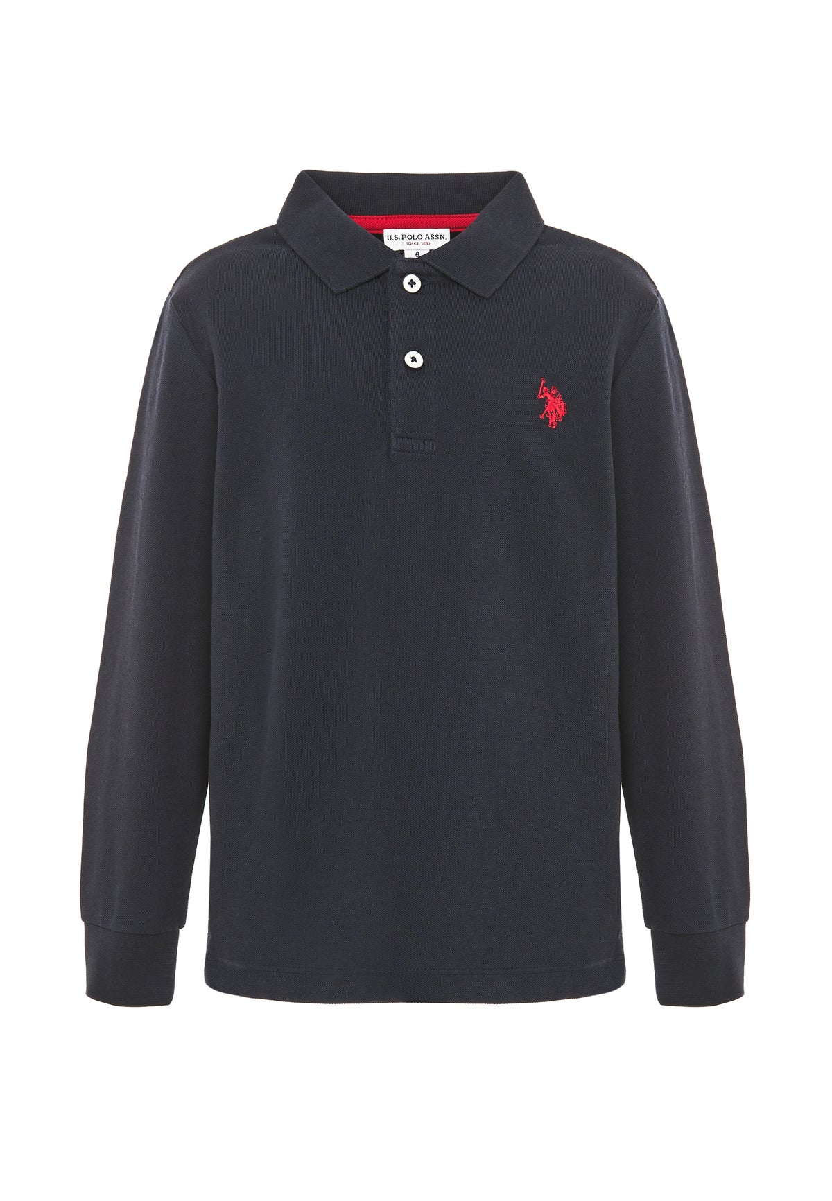 Polo shirt a maniche lunghe in cotone piquet