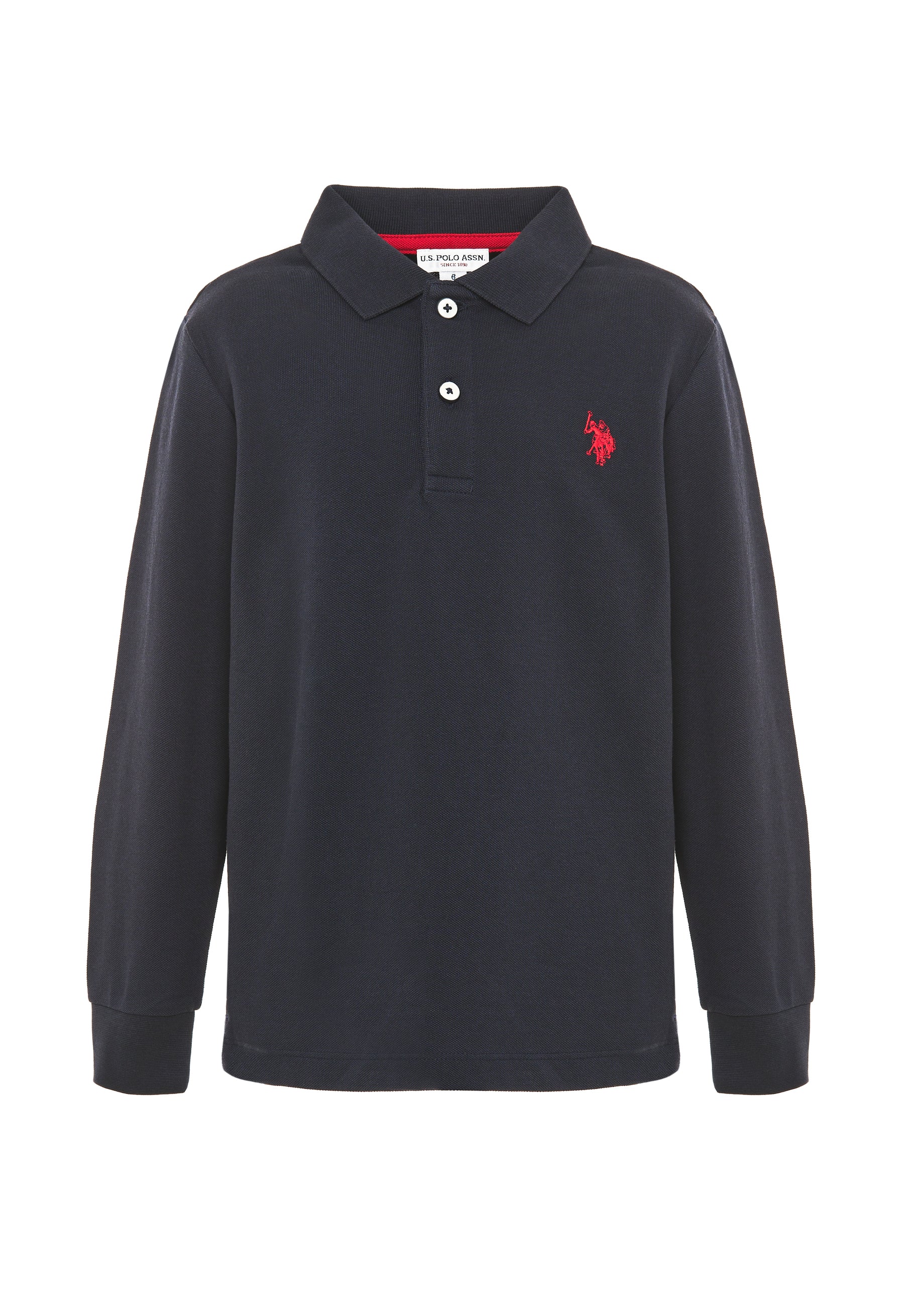 Polo shirt a maniche lunghe in cotone piquet