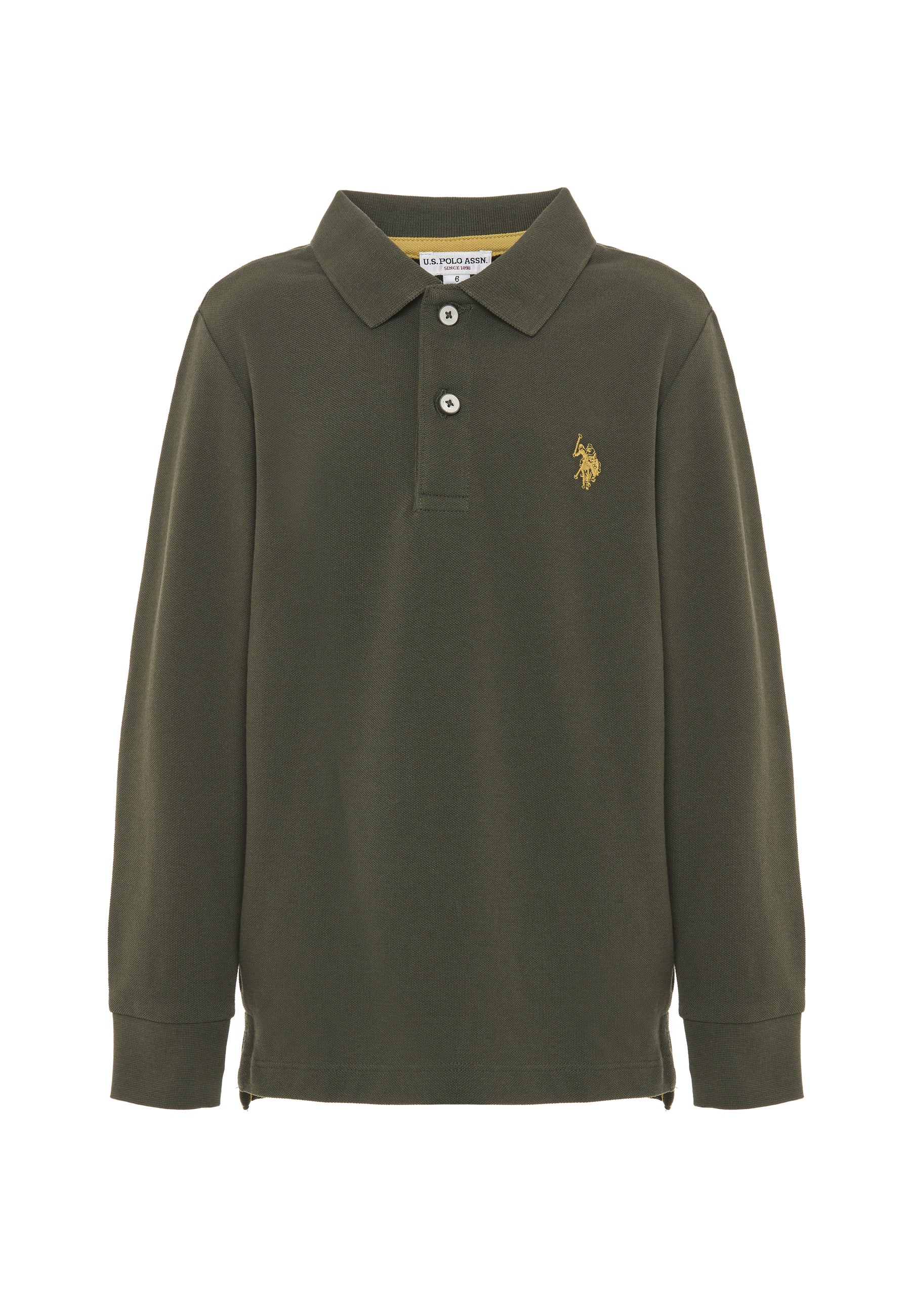 Polo shirt a maniche lunghe in cotone piquet