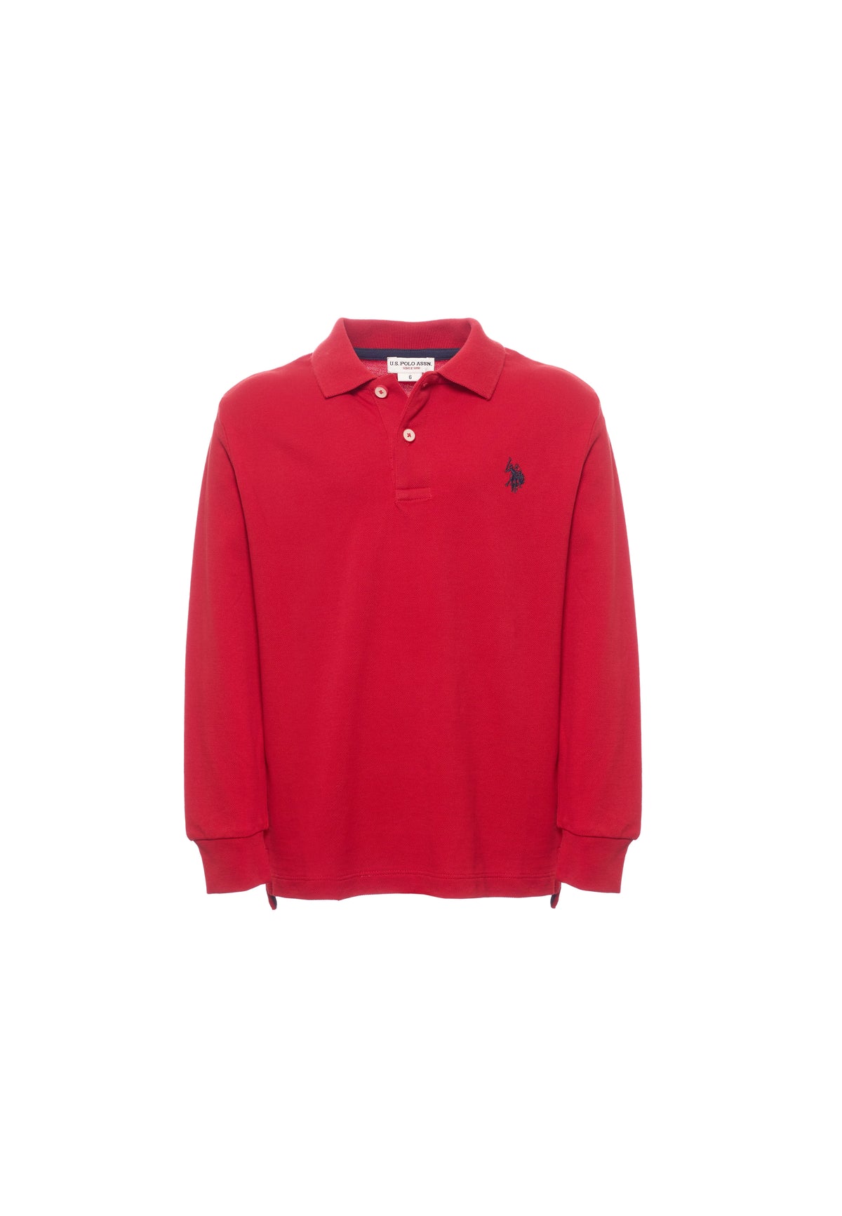 Polo shirt a maniche lunghe in cotone piquet