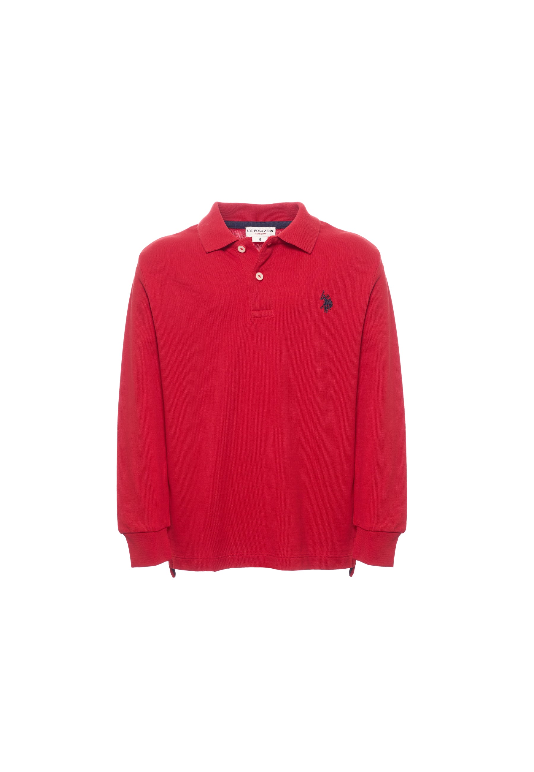 Polo shirt a maniche lunghe in cotone piquet