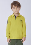 Polo shirt a maniche lunghe carbon finishing con numero
