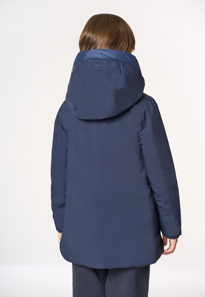 Giacca midi in tessuto poly