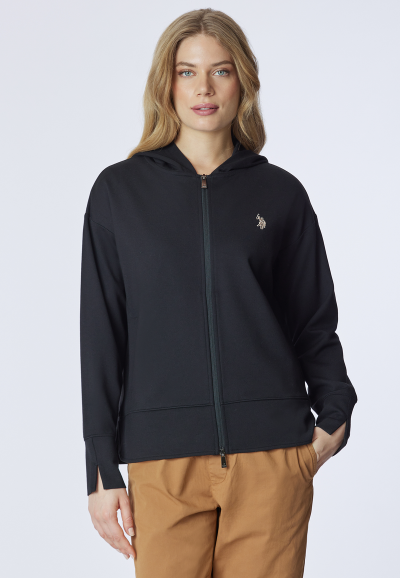 Felpa con cappuccio e zip punto milano