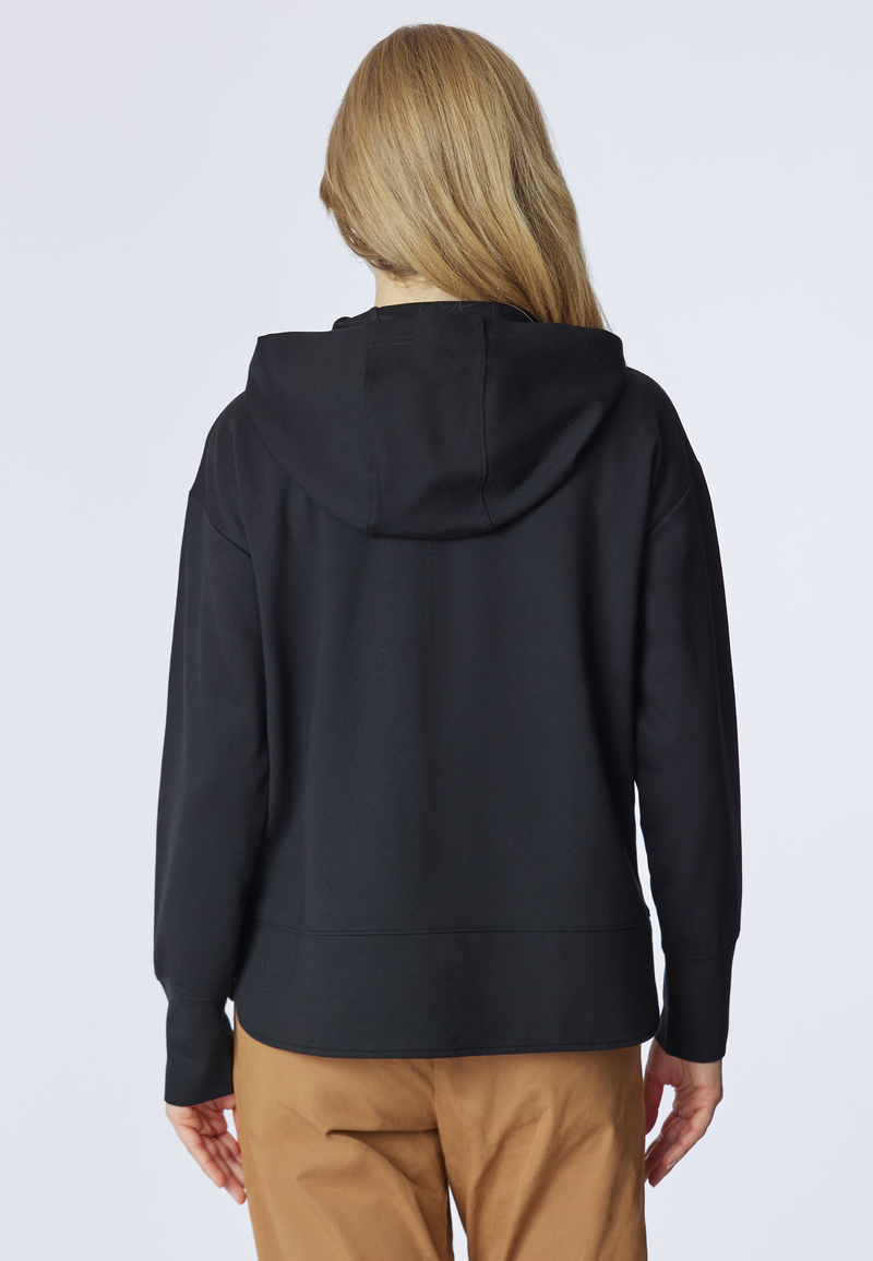 Felpa con cappuccio e zip punto milano
