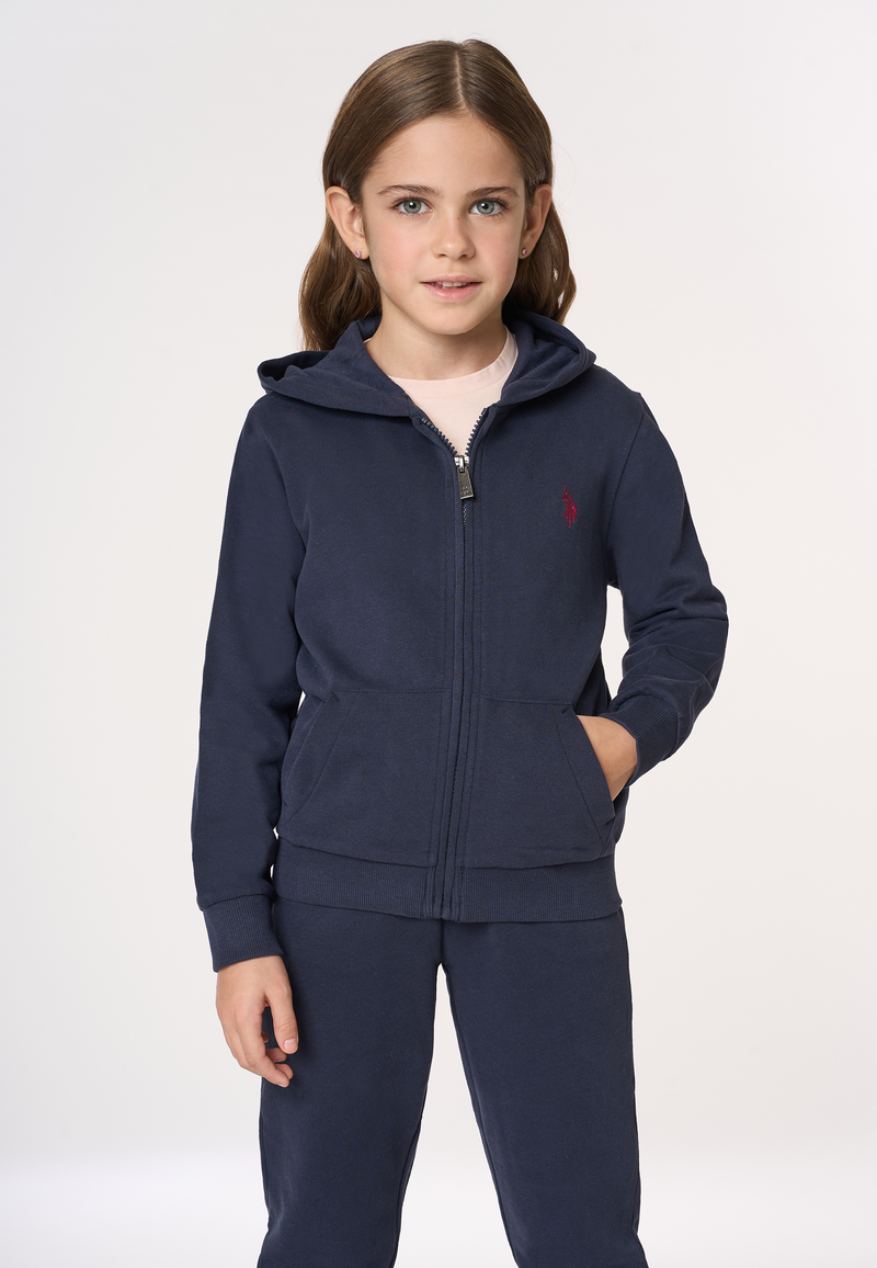 Felpa con cappuccio e chiusura zip