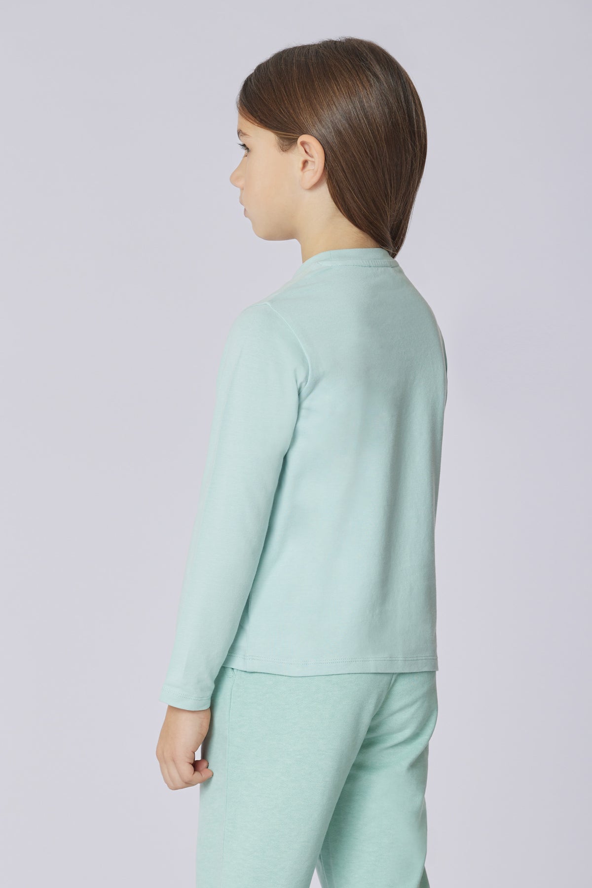 T-shirt a maniche lunghe in cotone stretch jersey
