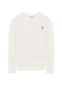 T-shirt a maniche lunghe in cotone stretch jersey