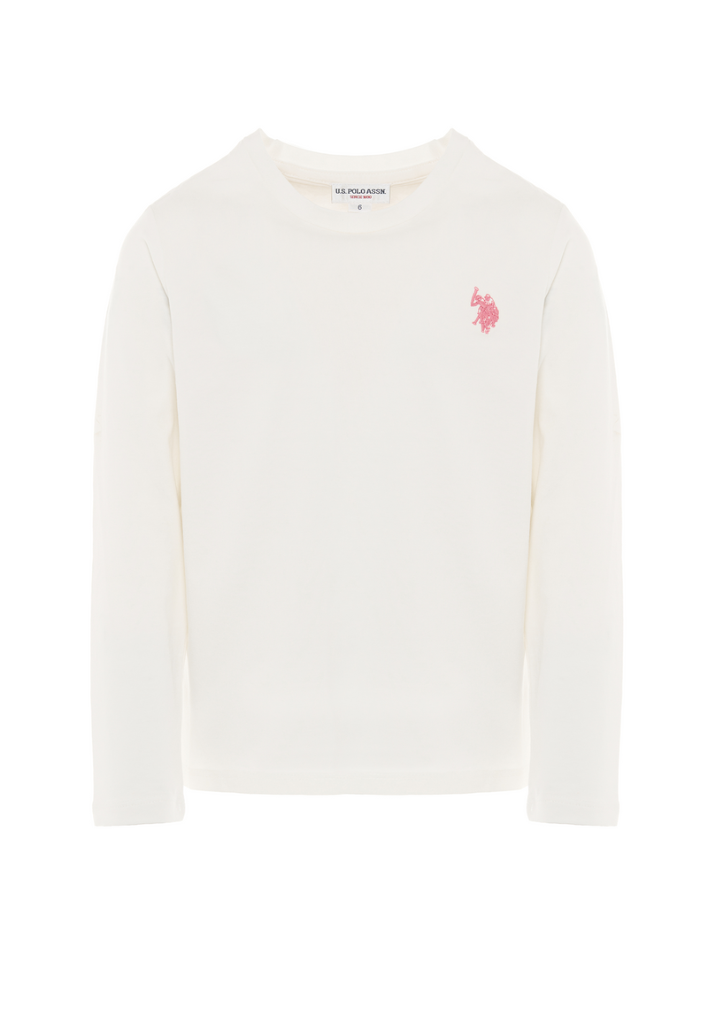 T-shirt a maniche lunghe in cotone stretch jersey