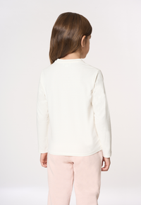 T-shirt a maniche lunghe in cotone stretch jersey