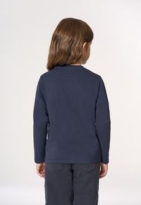 T-shirt a maniche lunghe in cotone stretch jersey