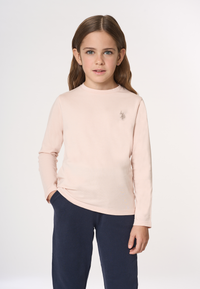 T-shirt a maniche lunghe in cotone stretch jersey