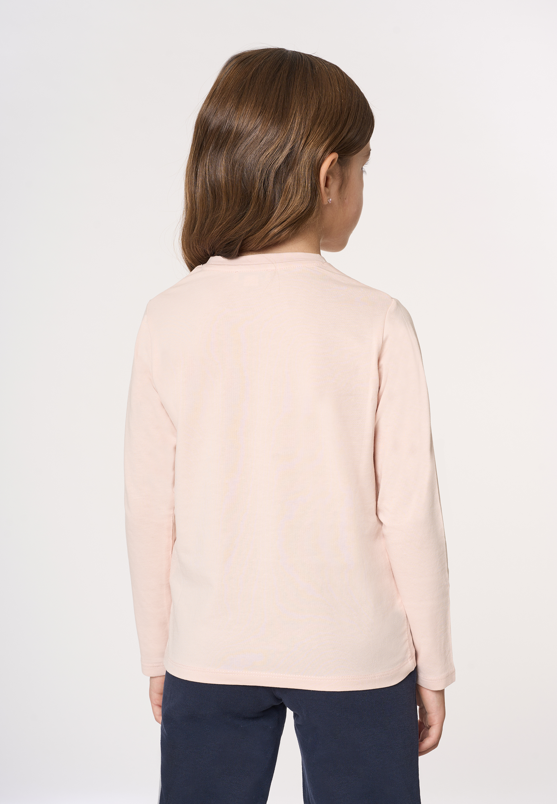 T-shirt a maniche lunghe in cotone stretch jersey