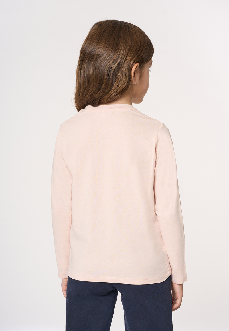 T-shirt a maniche lunghe in cotone stretch jersey