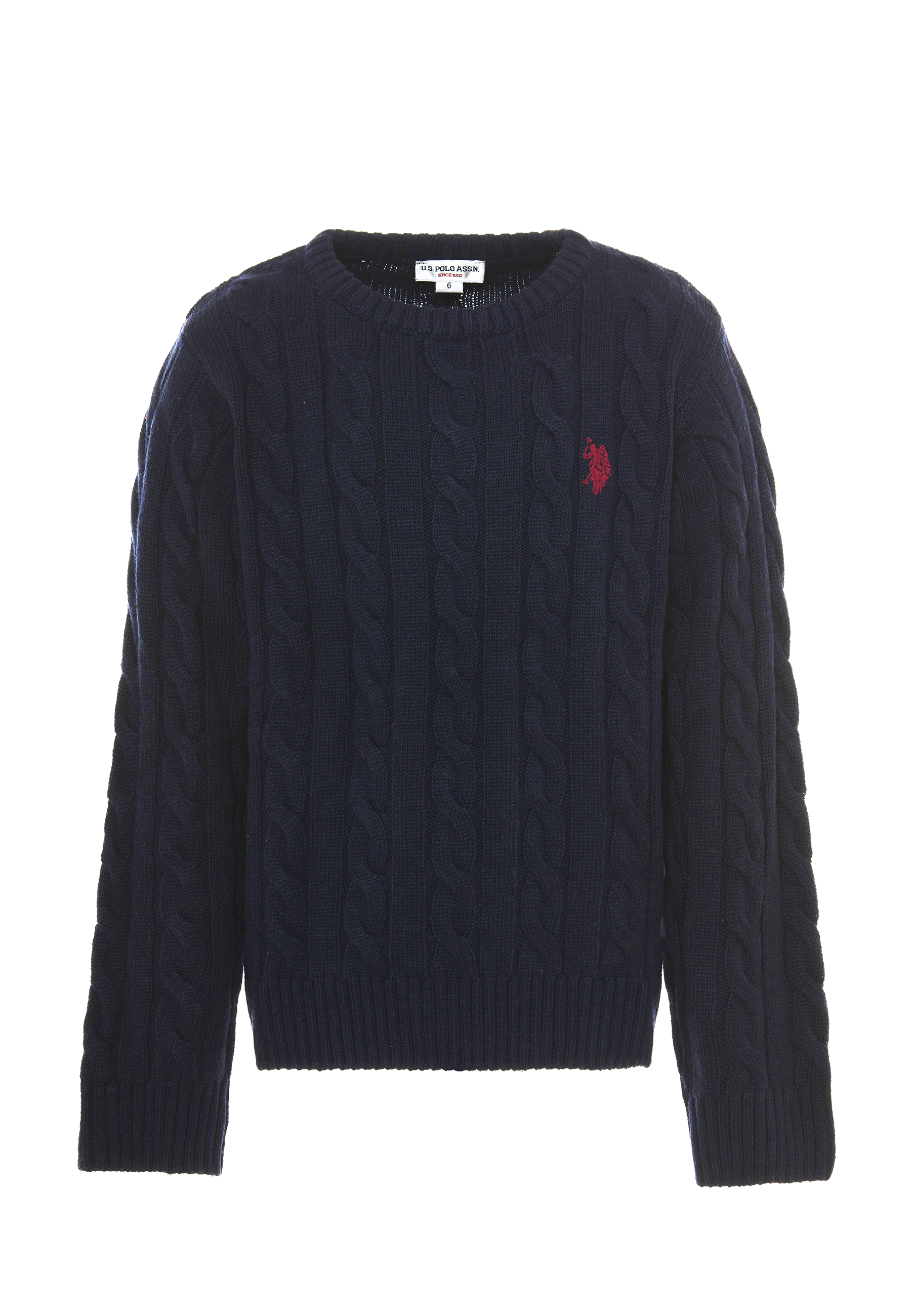 Maglia girocollo a treccia