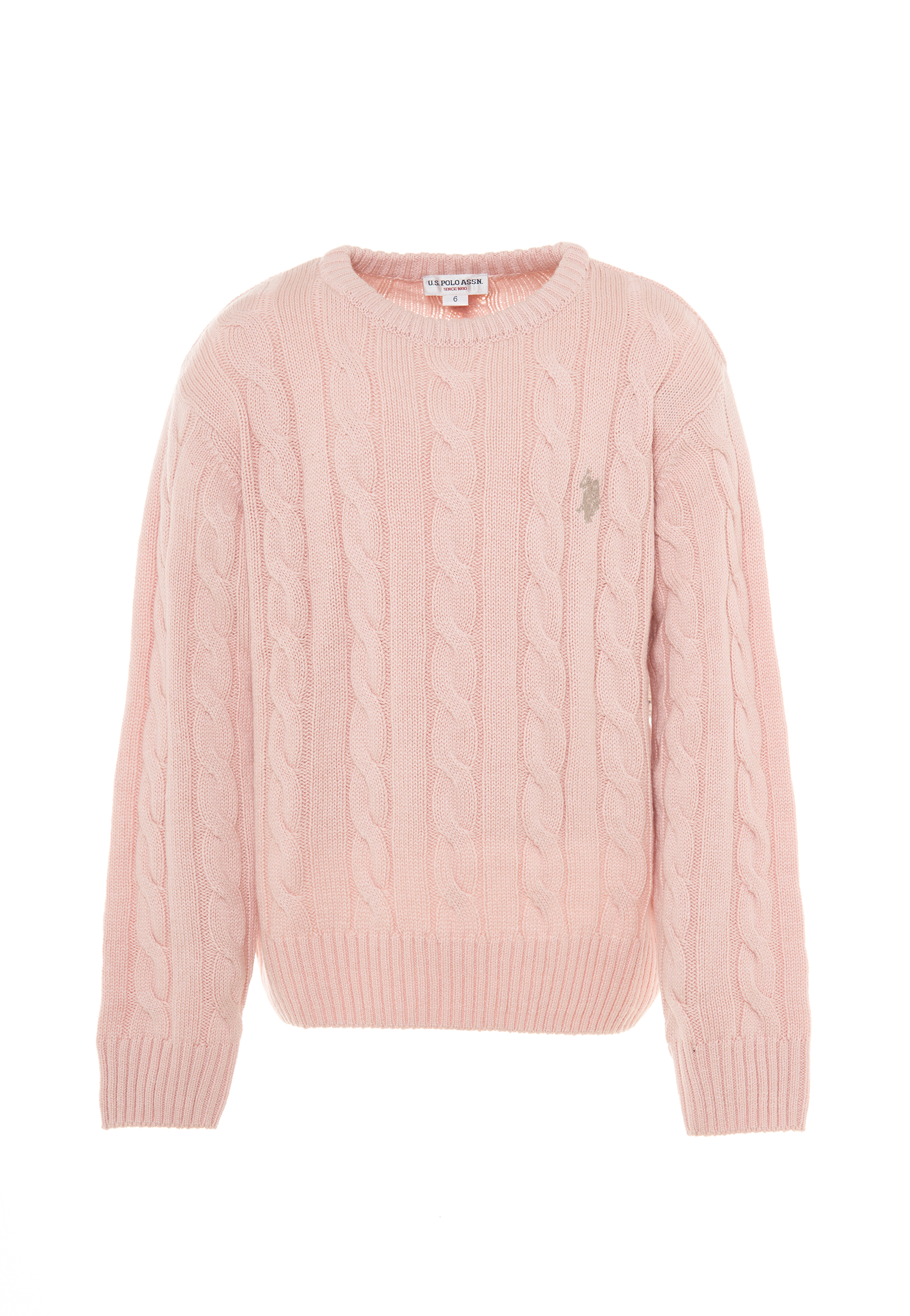 Maglia girocollo a treccia