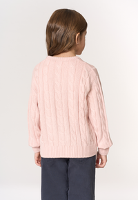 Maglia girocollo a treccia