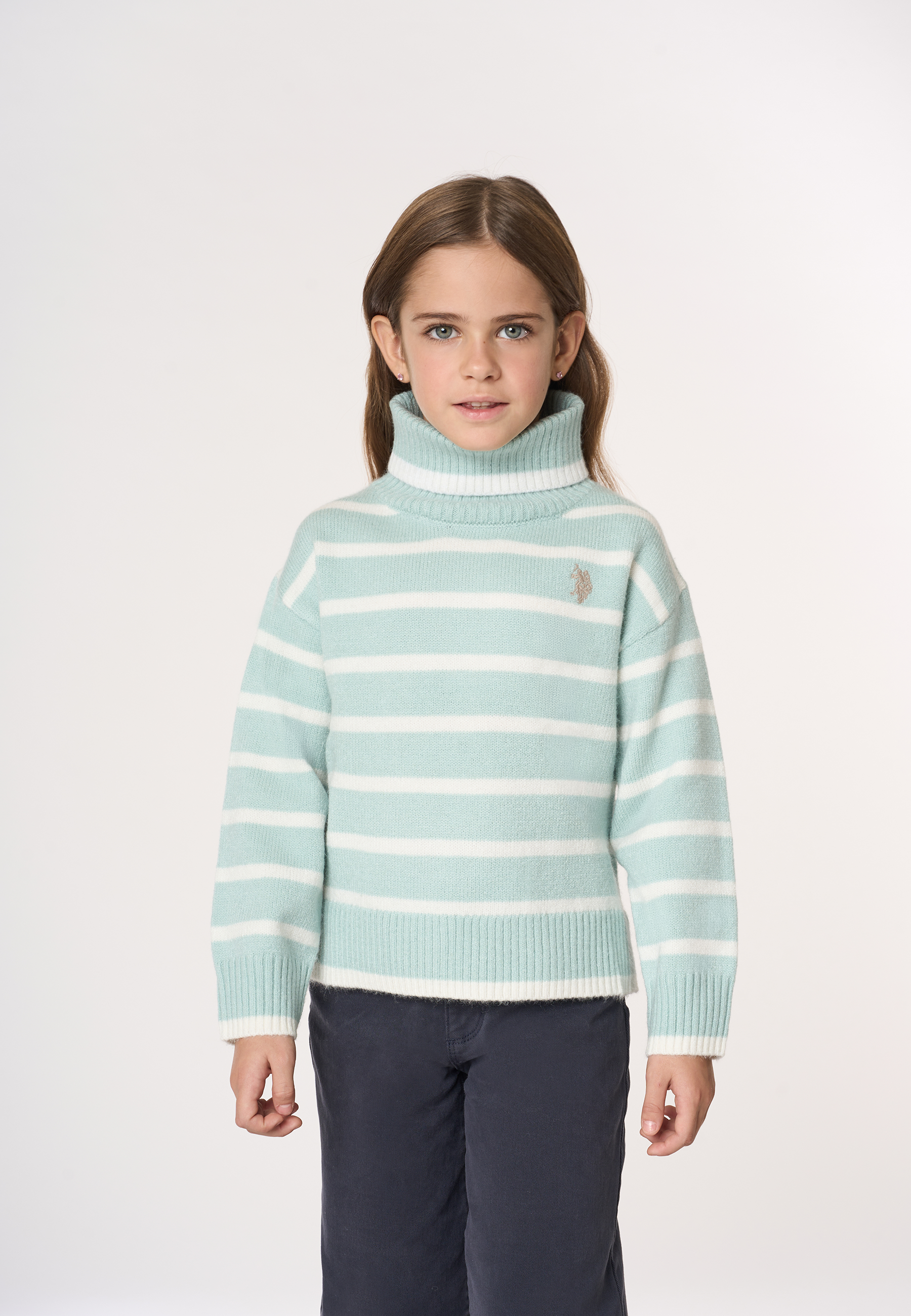 Maglia dolcevita a righe