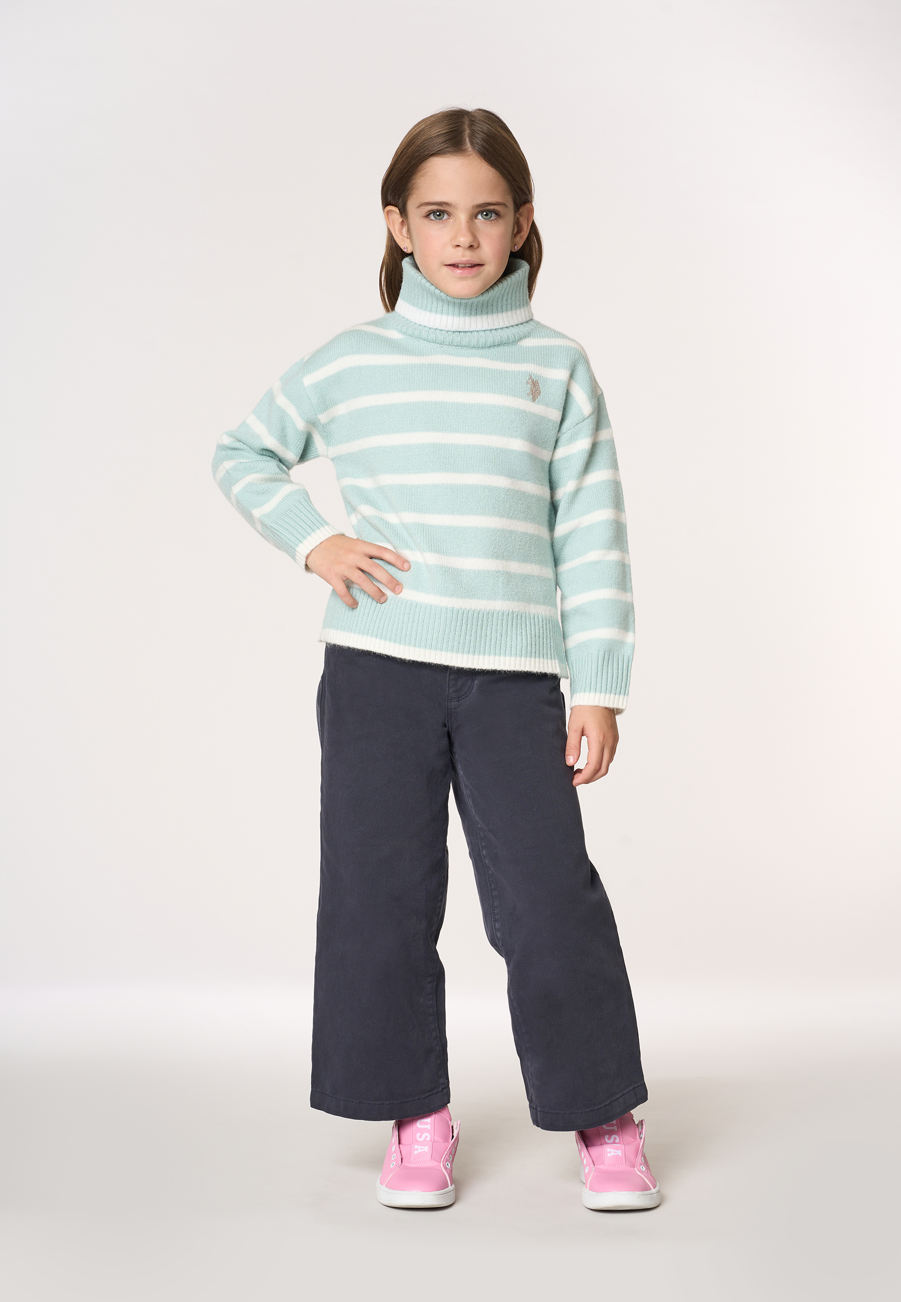 Maglia dolcevita a righe