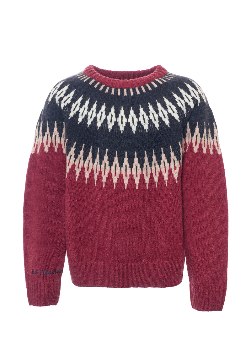 Maglia girocollo motivo geometrico