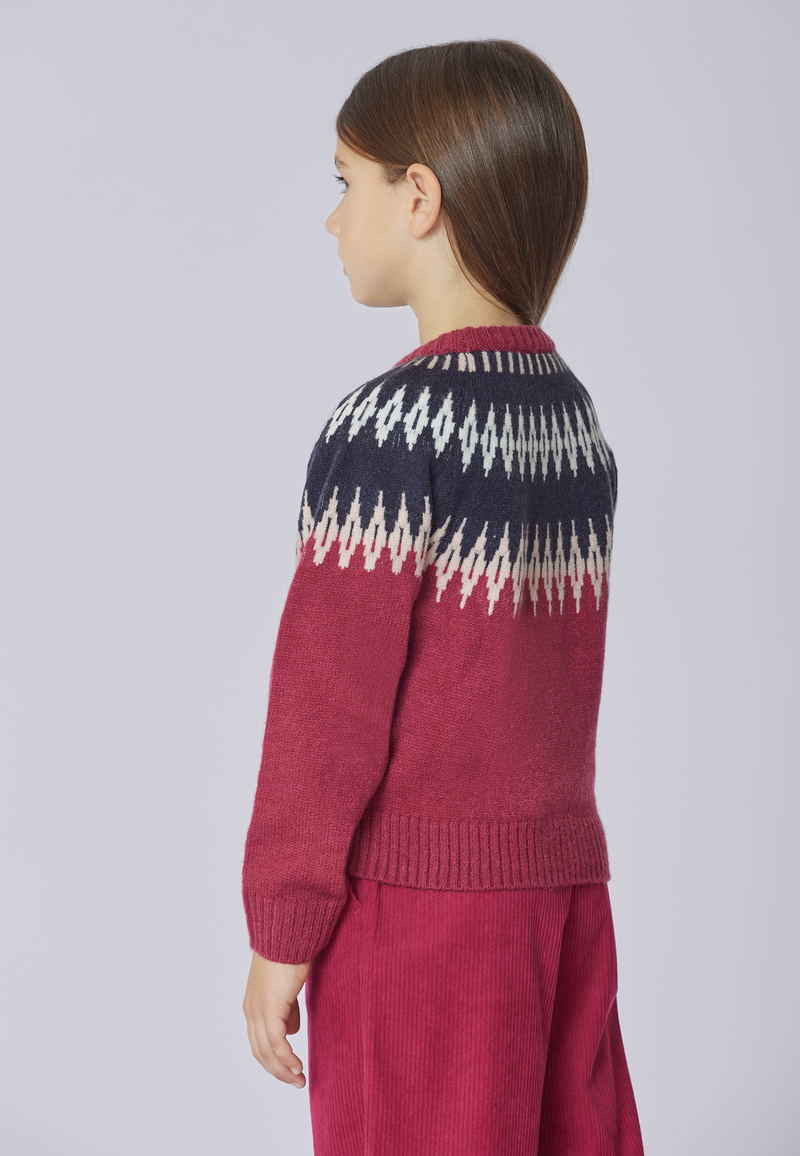 Maglia girocollo motivo geometrico